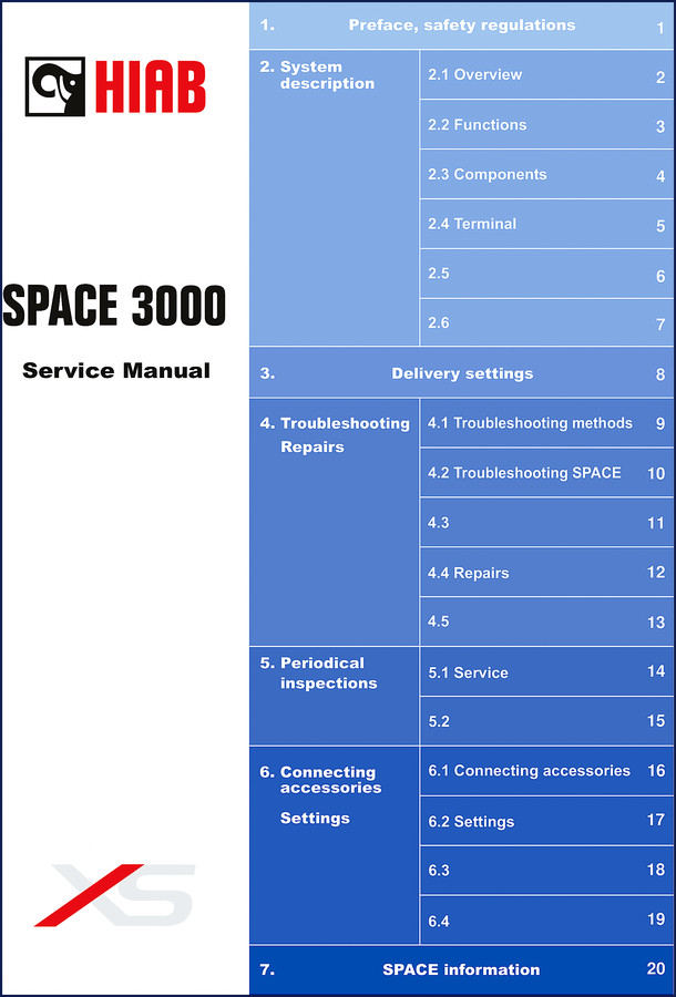 HIAB SPACE 3000 2000 Service Manual cover