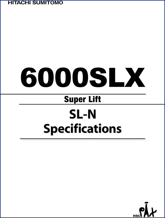 Hitachi Sumitomo 6000SLX Technical Manual cover - 32 pages OEM factory specifications
