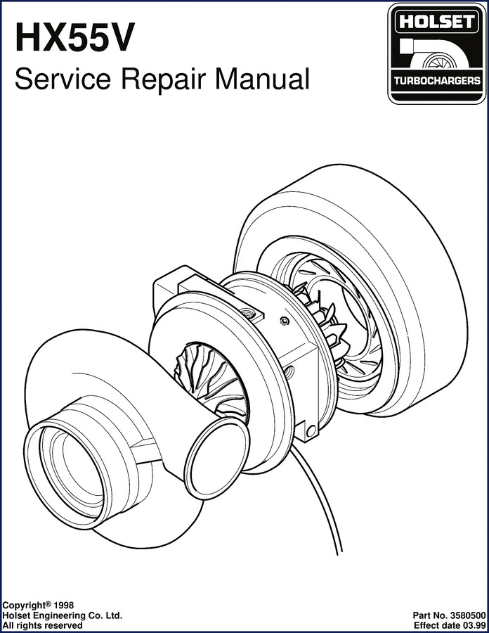 Holset HX55V 1998 Service Repair Manual cover