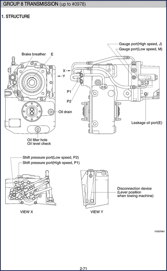Hyundai 170W 7 transmission diagram from factory workshop manual page 1