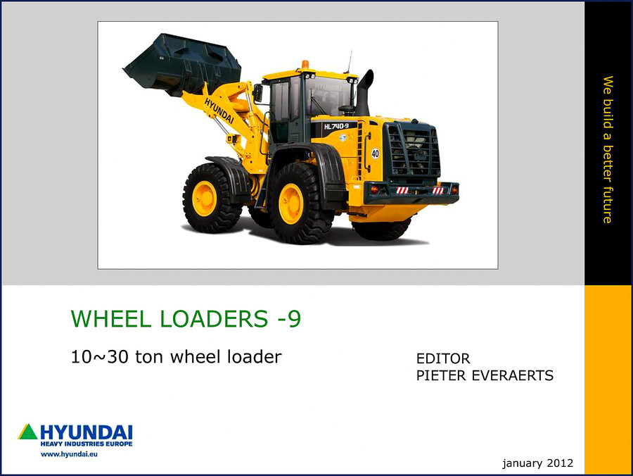 2012 Hyundai HL730-9, HL740-9, HL757-9, HL760-9, HL770-9, HL780-9 Wheel Loader Training Manual cover page