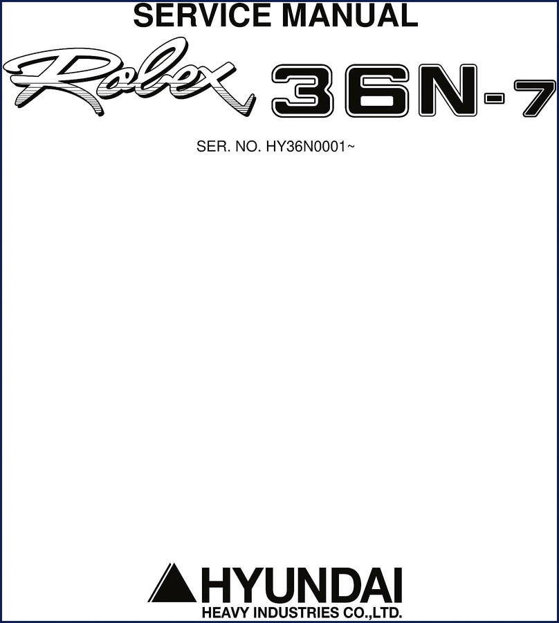 Hyundai Robex 36N-7 service manual front cover showing excavator model and OEM branding