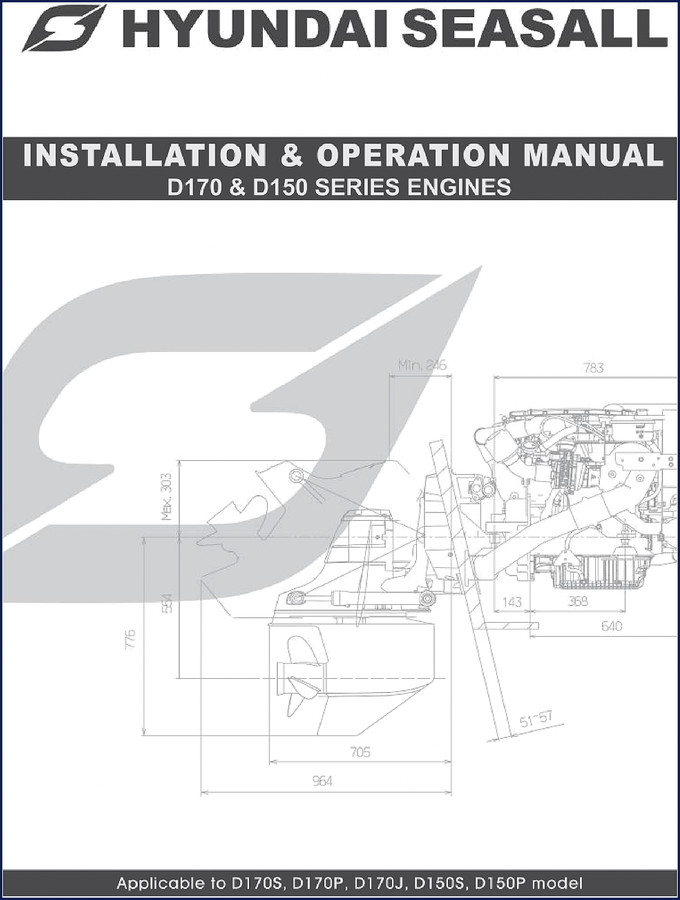 Hyundai Seasall D170 & D150 Series Engines Installation Manual cover