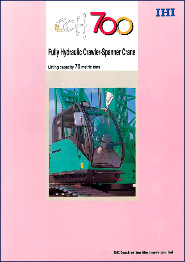 Ihimer CCH700 Technical Manual cover showing crane specs and OEM logo