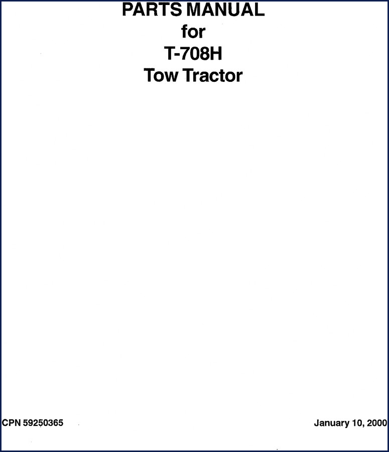 Ingersoll-rand T-708H 2000 Parts Catalog cover - factory OEM document