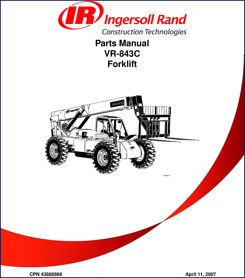 2007 Ingersoll Rand VR-843C Forklift Parts Catalog - Section C Engine exploded view