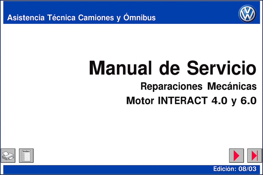 Interact 4.0 and 6.0 engine repair manual cover, 2003 edition with 741 pages