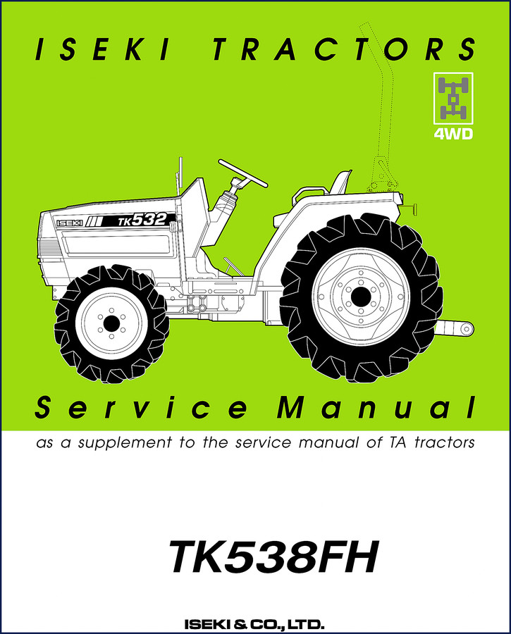 Iseki TK532 TK538FH service manual cover front page