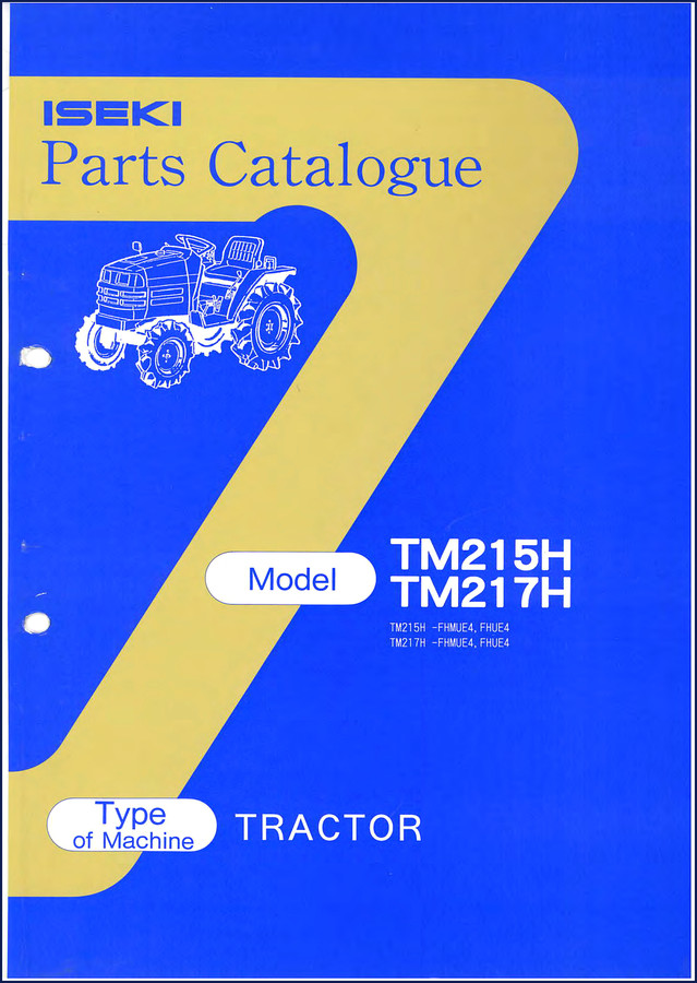 Iseki TM215H TM217H Parts Catalog – Factory OEM Parts Breakdown