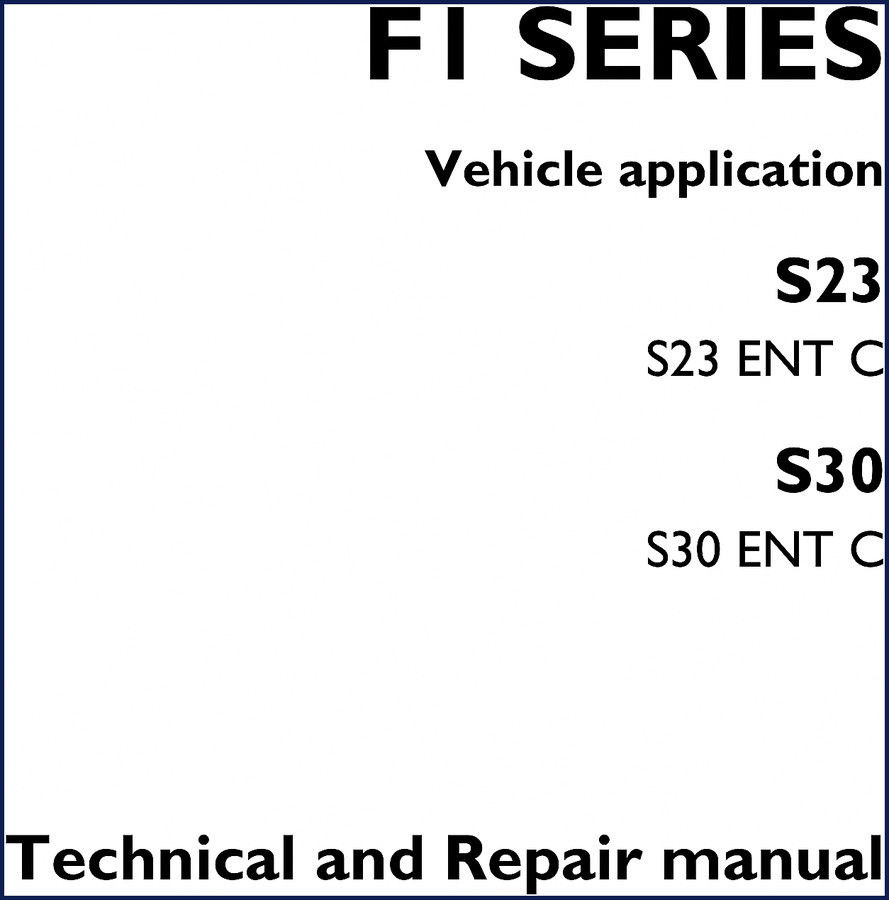 Iveco S30 S23 S23 ENT C S30 ENT C 2006 Factory Repair Manual cover