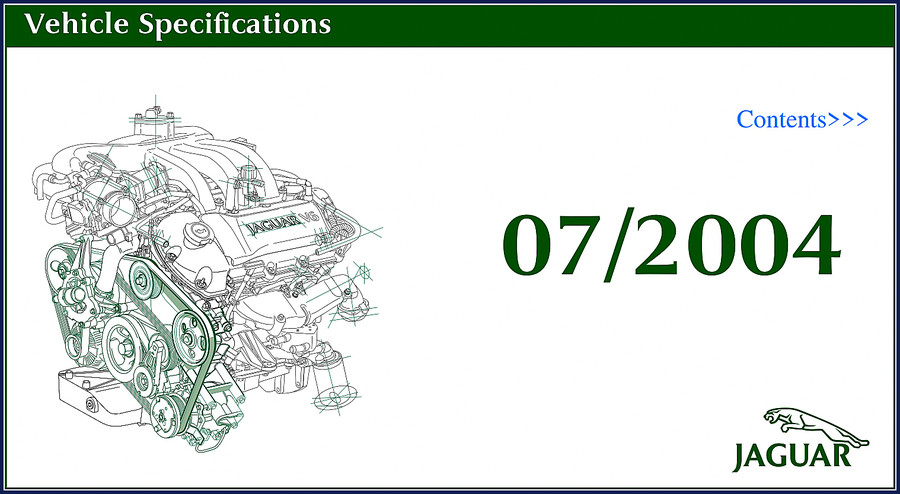 2004 Jaguar AJ V8 Technical Manual cover – factory service specs for XJ XK S-Type