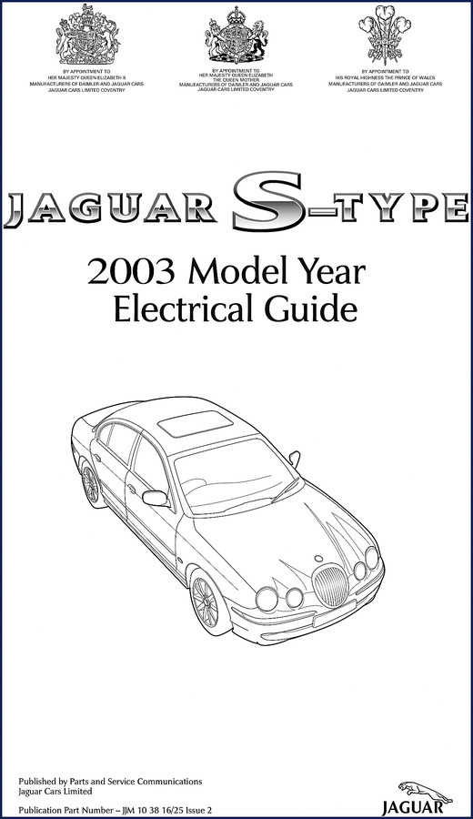 Jaguar S-Type 2004 model year electrical guide cover showing 172-page OEM wiring schematic