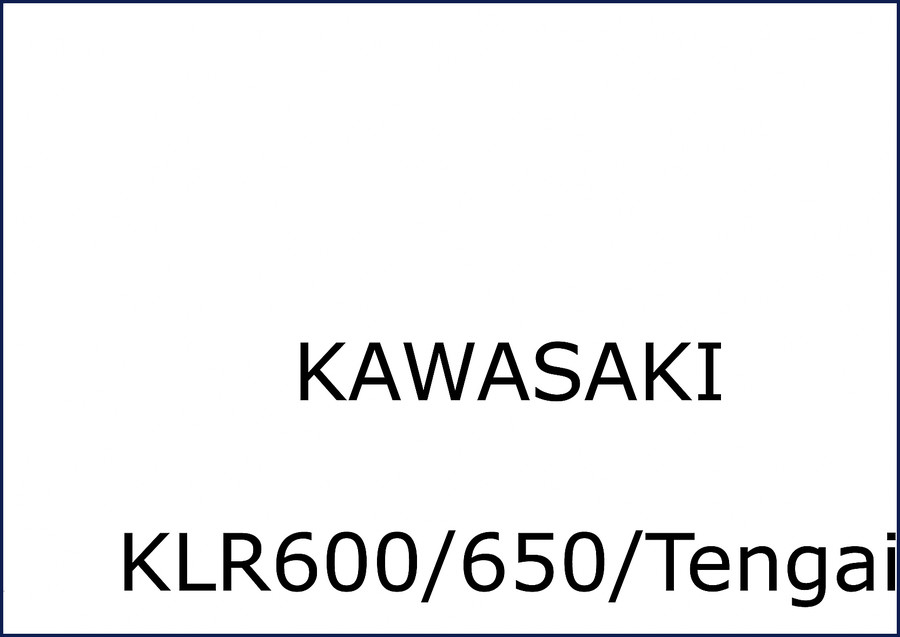 1984 Kawasaki KLR600 KLR650 Tengai repair manual cover