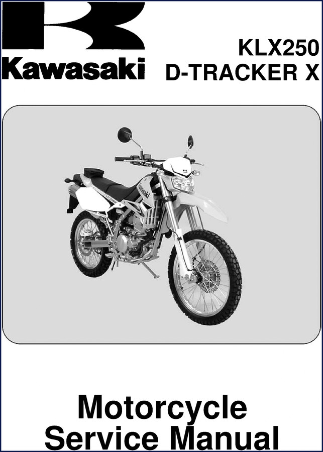 Kawasaki KLX250 D-TRACKER X Service Manual cover – 558 page OEM factory repair manual