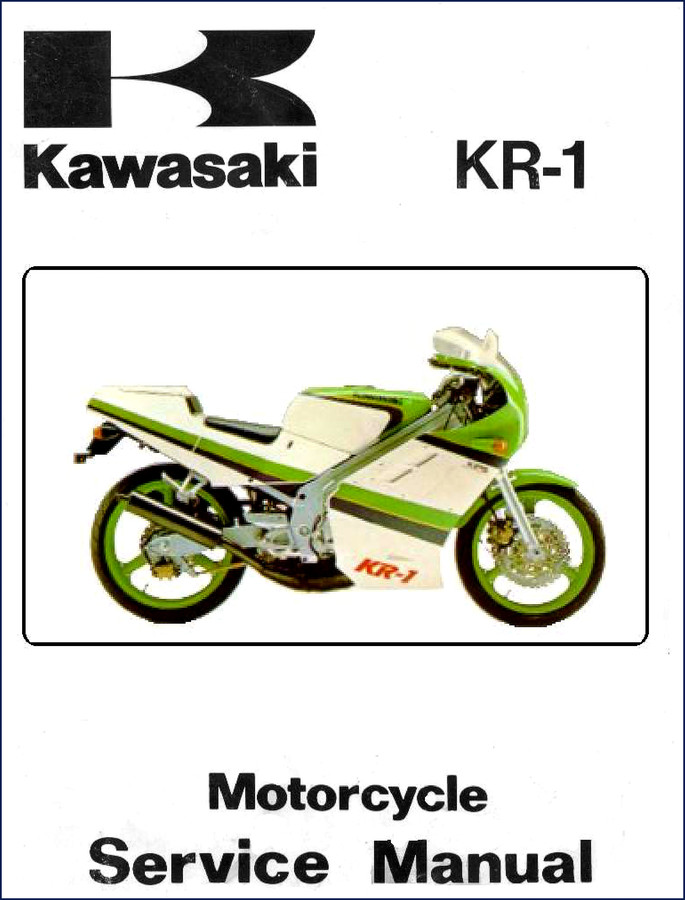 Kawasaki KR-1 Service Manual cover – 183-page factory service manual for KR-1 motorcycle
