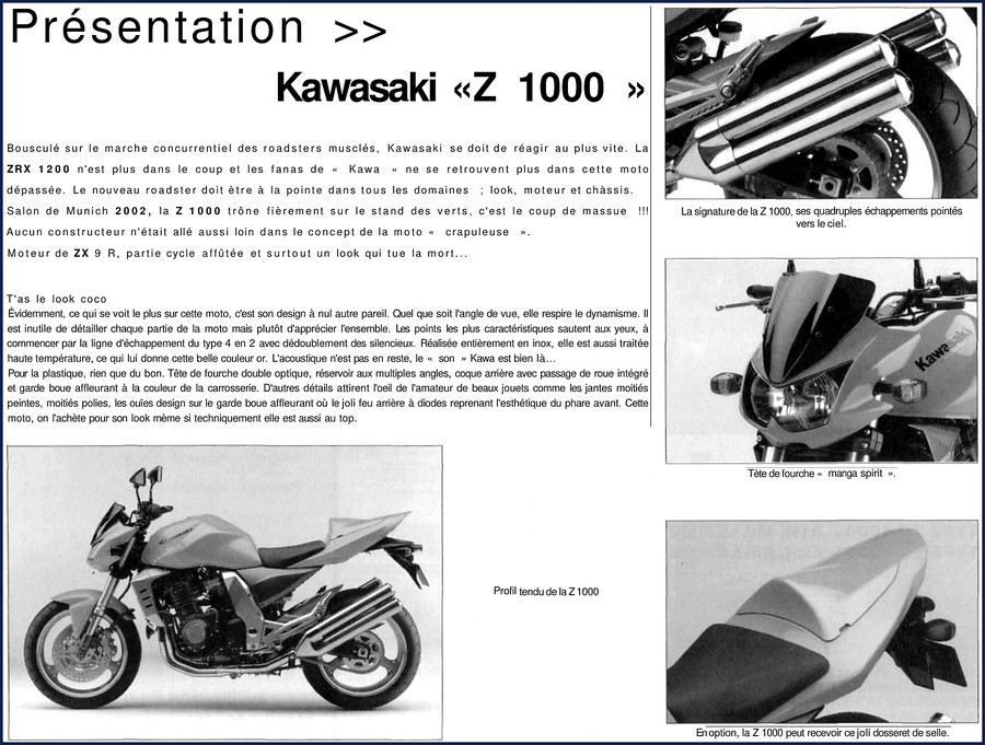 Kawasaki Z 1000 Technical Manual cover page - OEM factory service manual 86 pages