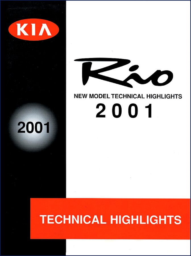 2001 Kia Rio Technical Manual cover page