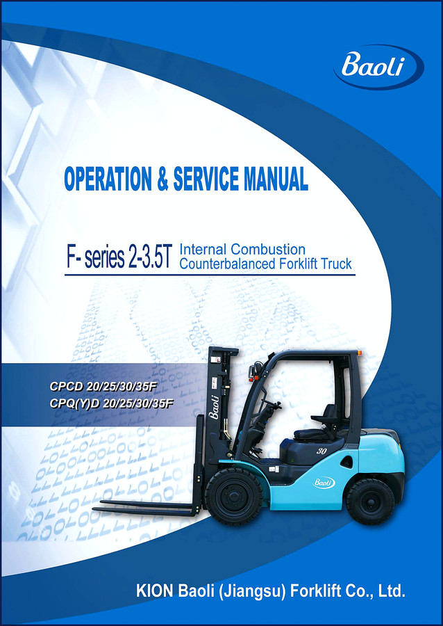 KION Baoli CPCD20F CPCD25F CPCD30F CPCD35F CPQYD20F service manual cover