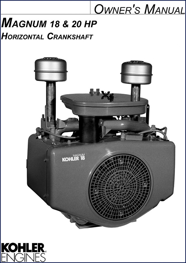 Kohler MAGNUM 18 20 HP Operators Manual 16 pages OEM factory document