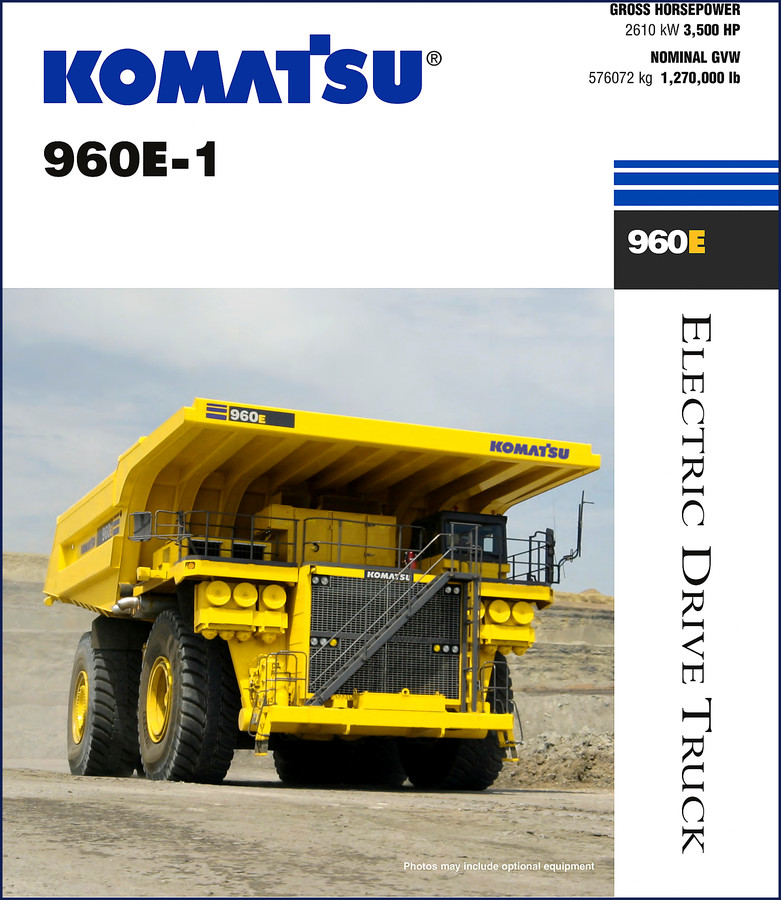 Komatsu 960E-1 Electric Drive Truck Technical Manual cover