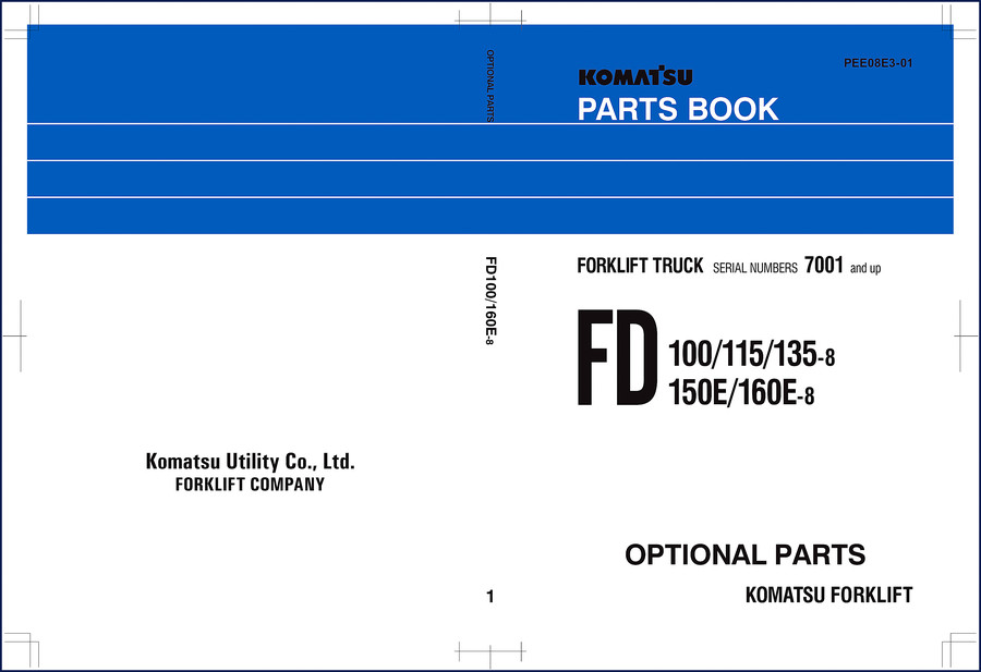 Komatsu FD100/115-7/FD135/150E-7/FD160E-7 OEM Operations and Maintenance Manual cover