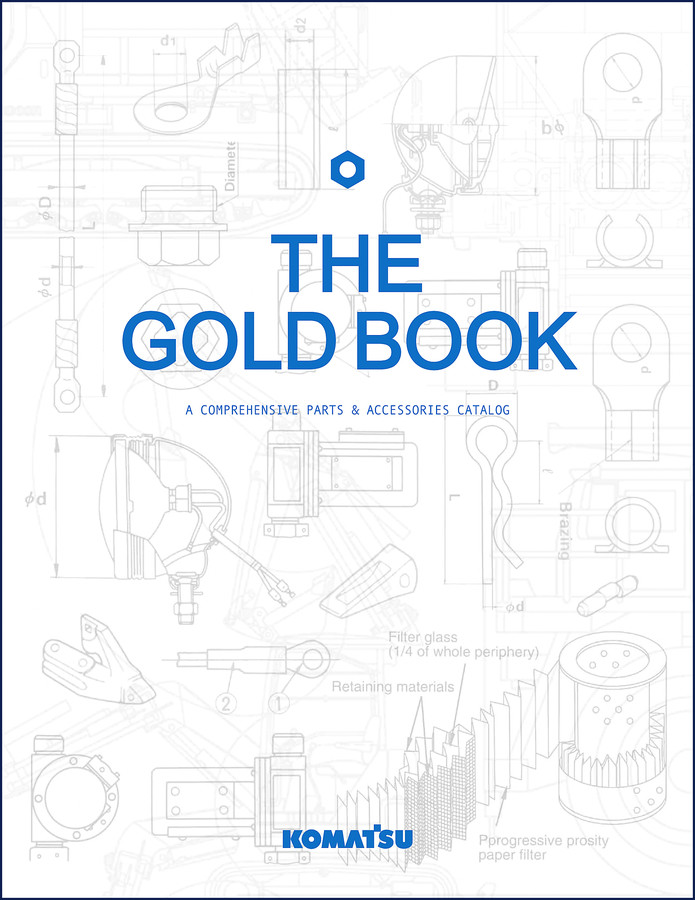 Komatsu Gold Book Parts Catalog - 154 page OEM parts catalog for Komatsu equipment