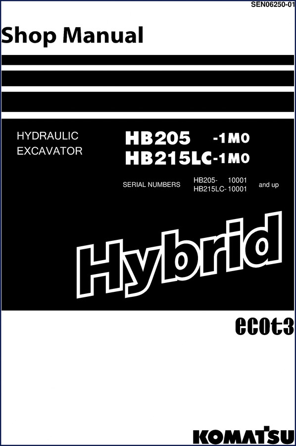Komatsu HB205 HB215LC 2013 Service Manual cover page