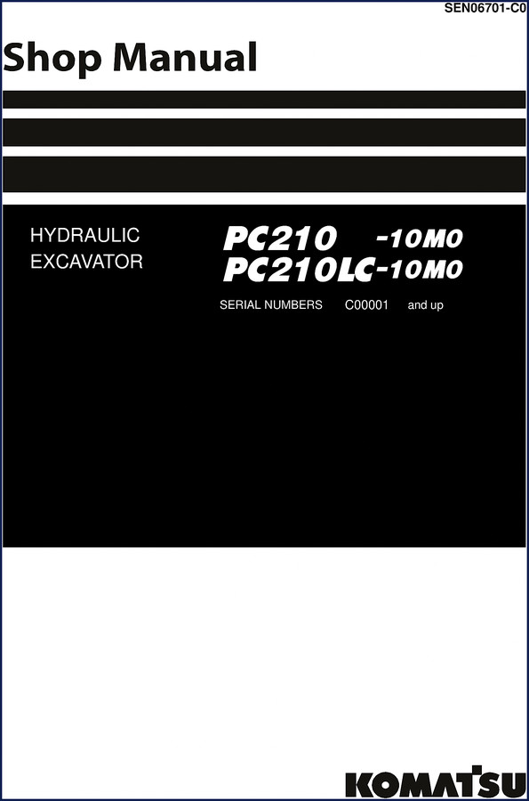 Komatsu PC210-10M0 PC210LC-10M0 Workshop Manual cover