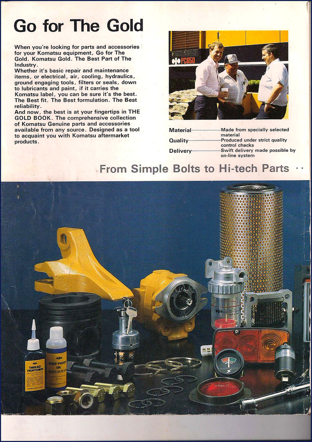 Komatsu PC650 Parts Catalog cover page