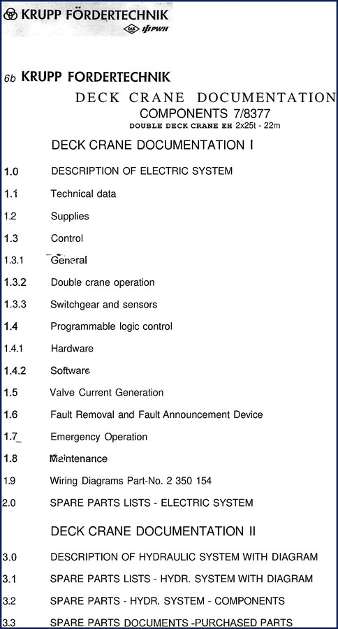 Krupp Fördertechnik EH 2x25t - 22m Technical Manual cover - 167 pages OEM factory manual