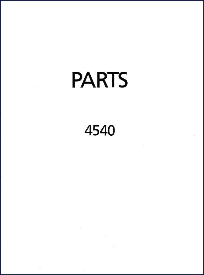 Kubota 4540 Parts Catalog cover - factory OEM document 40 pages