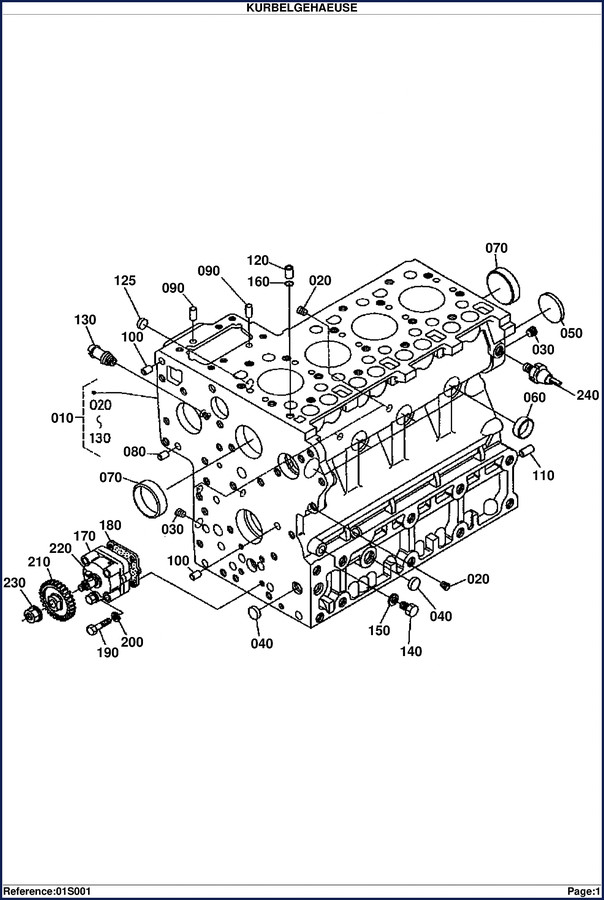 Kubota KX161 Parts Catalog - 303-page OEM parts breakdown with crankshaft, camshaft, cylinder head, valve, engine, fuel system diagrams