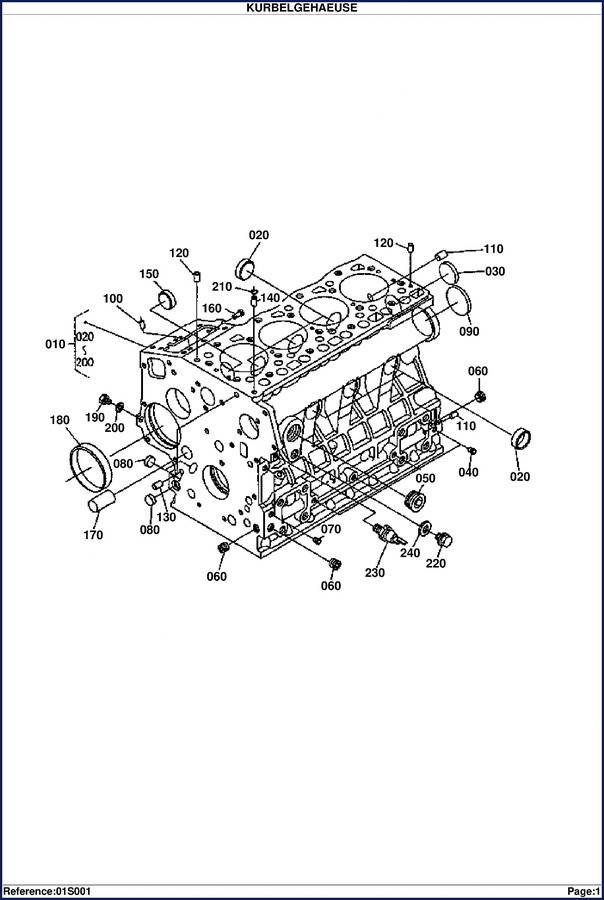 Kubota KX71-2 Parts Catalog cover with exploded engine and undercarriage diagrams, OEM German-language document