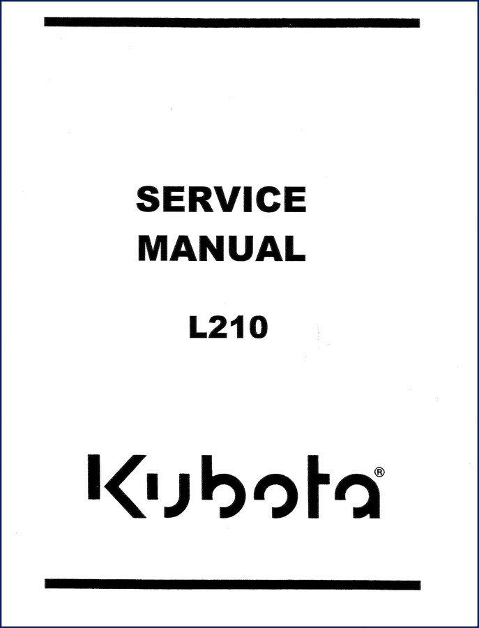 Kubota L210 Z 1100-A Service Manual – 124-page factory OEM repair document