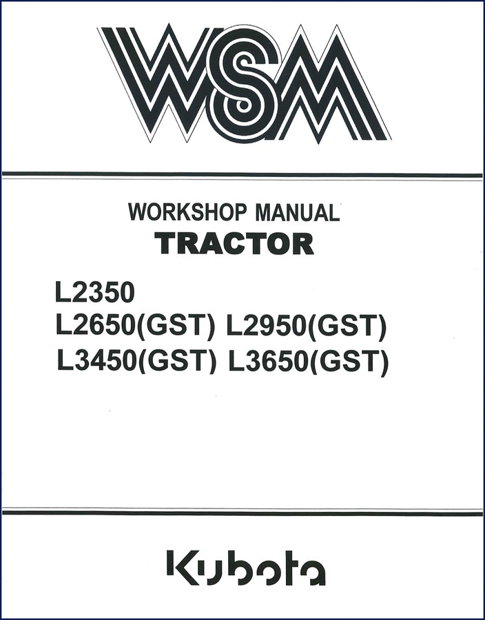 1991 Kubota L2350 L2650 L2950 L3450 L3650 workshop manual cover - 612 pages factory OEM