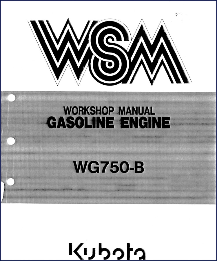 Kubota WG750-B 1988 workshop manual cover – factory service documentation
