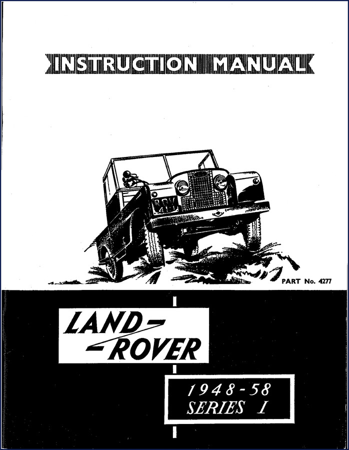 Land Rover Series I 80 86 107 88 109 1963 User Manual cover showing orange cover with Land Rover logo