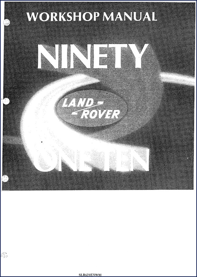 Land Rover Ninety and One Ten Workshop Manual cover page 616 pages OEM factory specs