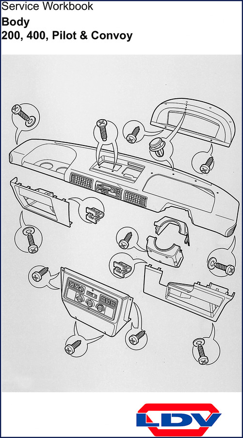 LDV 200 400 Pilot Convoy 1996 Service Manual cover page