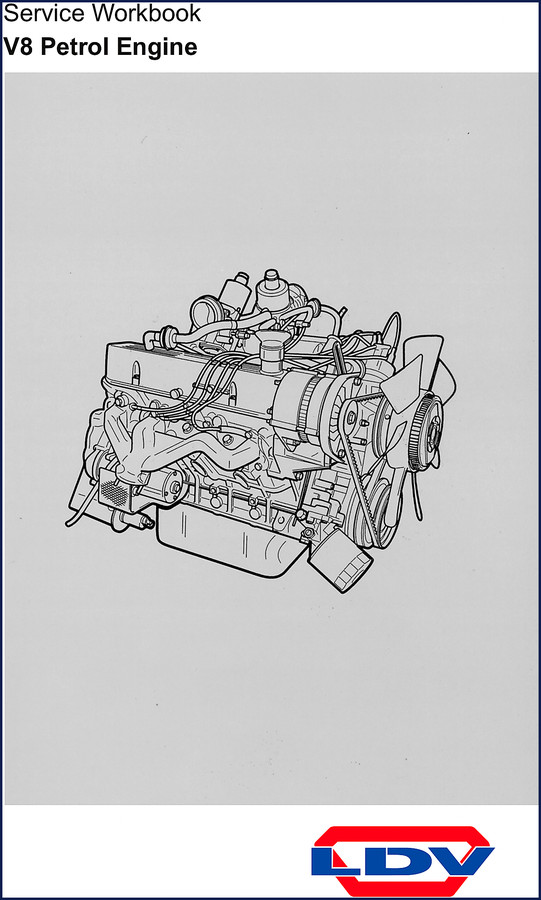 LDV 300 400 1995 Service Manual cover - V8 engine factory service workbook 86 pages