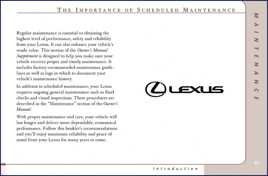 1999 Lexus RX300 Technical Manual cover - OEM factory repair manual 1910 pages