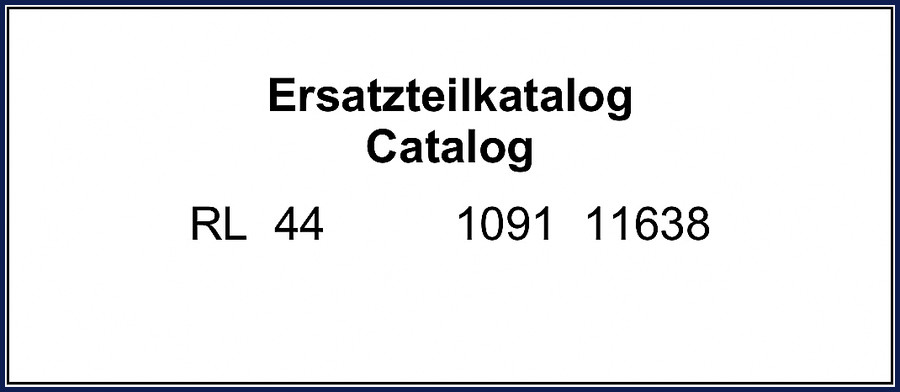 Liebherr RL 44 2010 Parts Catalog cover page showing model and serial number ranges