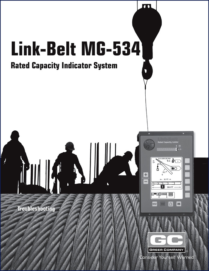 Cover of Link-belt MG-534 Troubleshooting Manual for Rated Capacity Indicator System