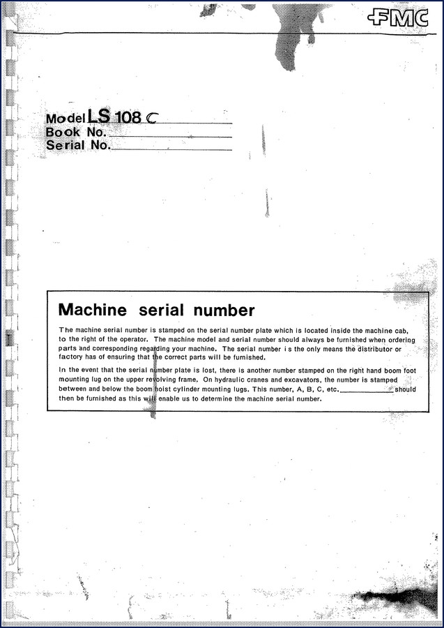 Link-belt Speeder LS 108 C Parts Catalog 116 pages OEM factory document showing track roller assembly exploded view