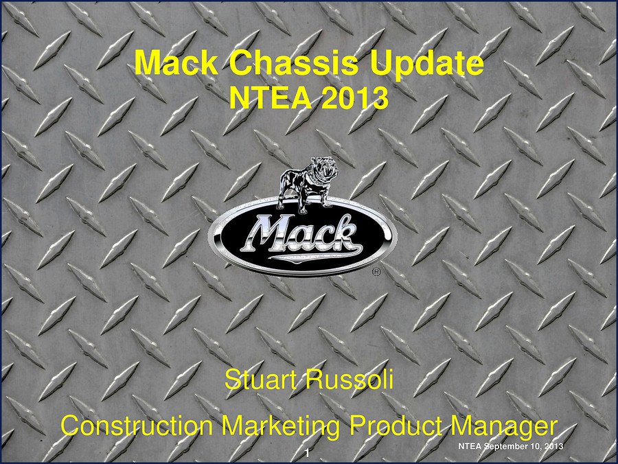 Mack Granite Titan TerraPro 2013 Technical Manual cover showing vocational trucks