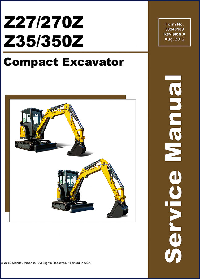 Manitou Z27 2012 Service Manual cover - 644 pages OEM factory manual