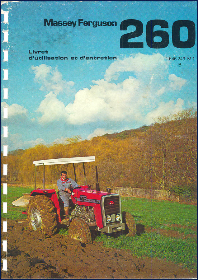 Massey Ferguson 260 User Manual cover – original factory OEM document