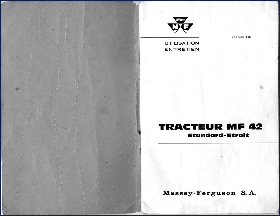 Massey Ferguson MF 42 Operators Manual – factory documentation for tractor operation and maintenance