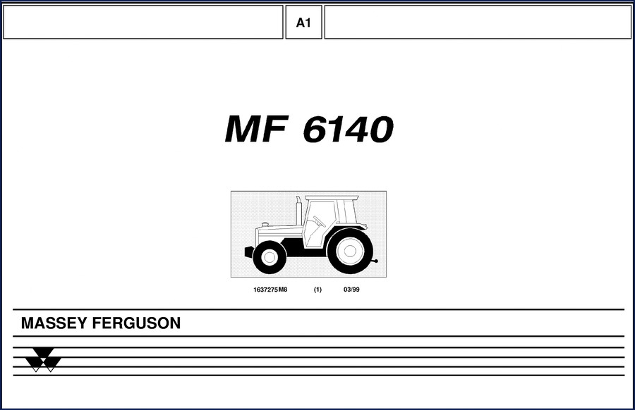 Massey Ferguson MF 6140 1999 Parts Catalog cover page