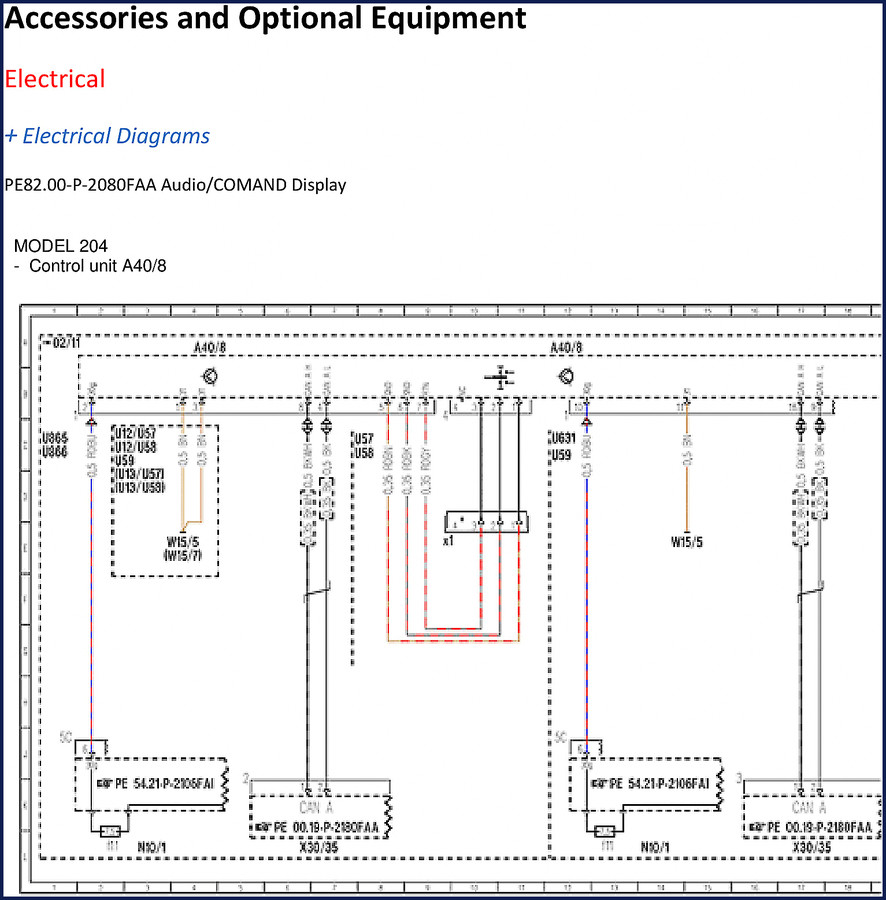 Mercedes-Benz 204.0 204.3 204.9 Electrical Schematic factory manual cover